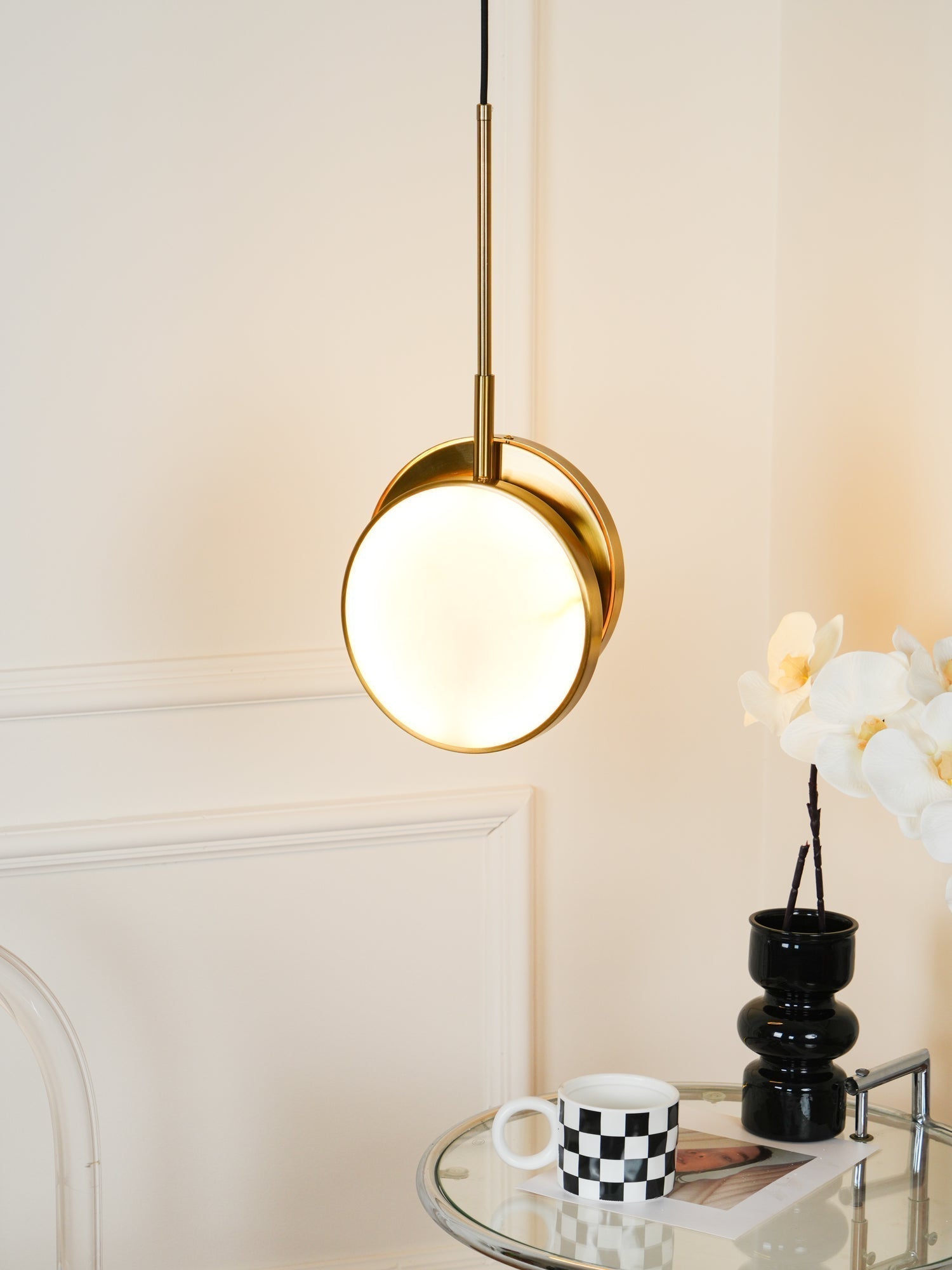 Synoryra Dual Disc Alabaster Pendant Light - Neutralighting