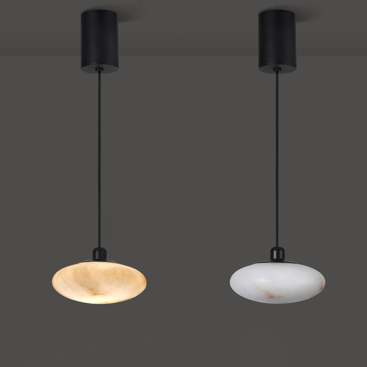 Cuthean Modern Minimalist Brass Alabaster Pendant Lamp - Letslighting