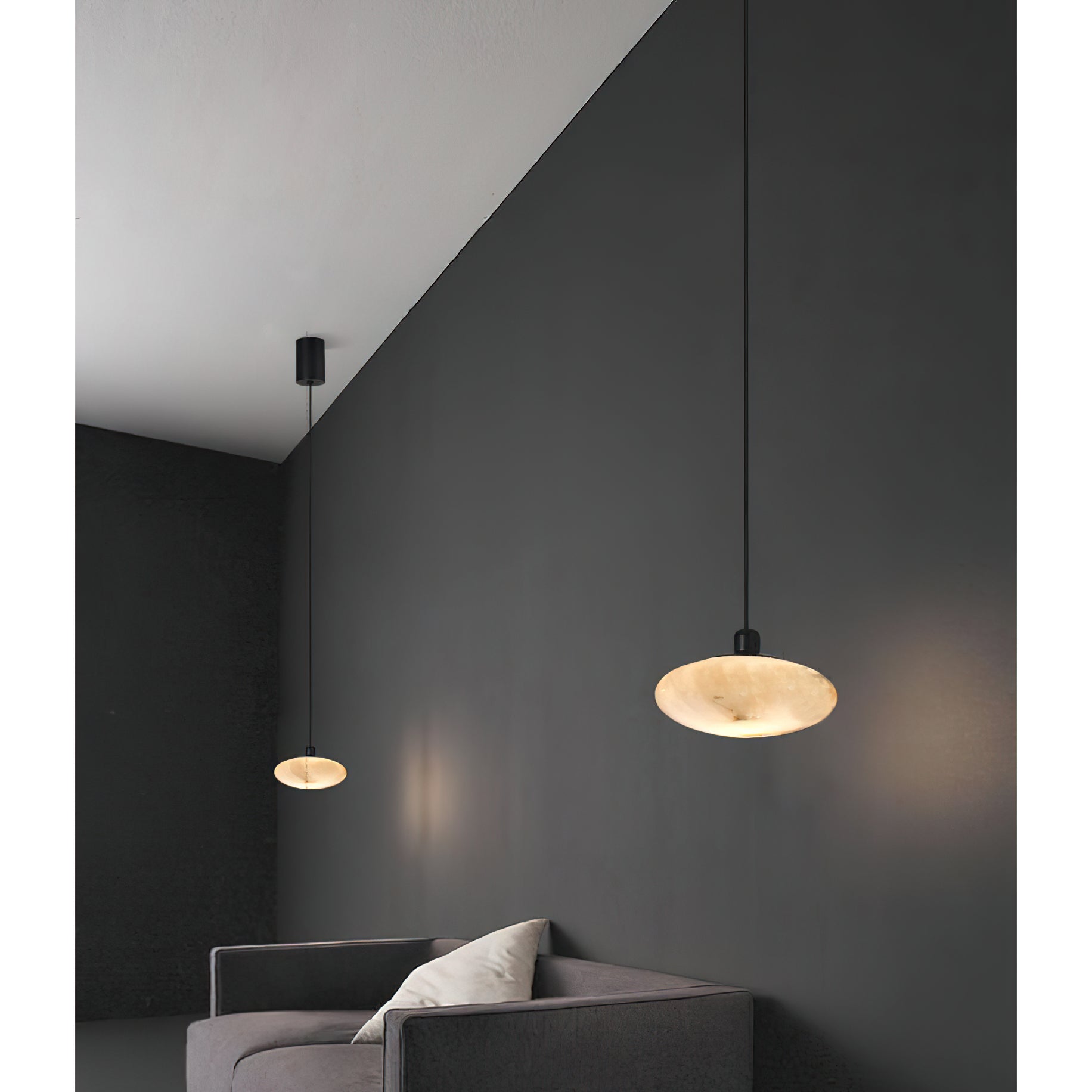 Cuthean Modern Minimalist Brass Alabaster Pendant Lamp - Letslighting