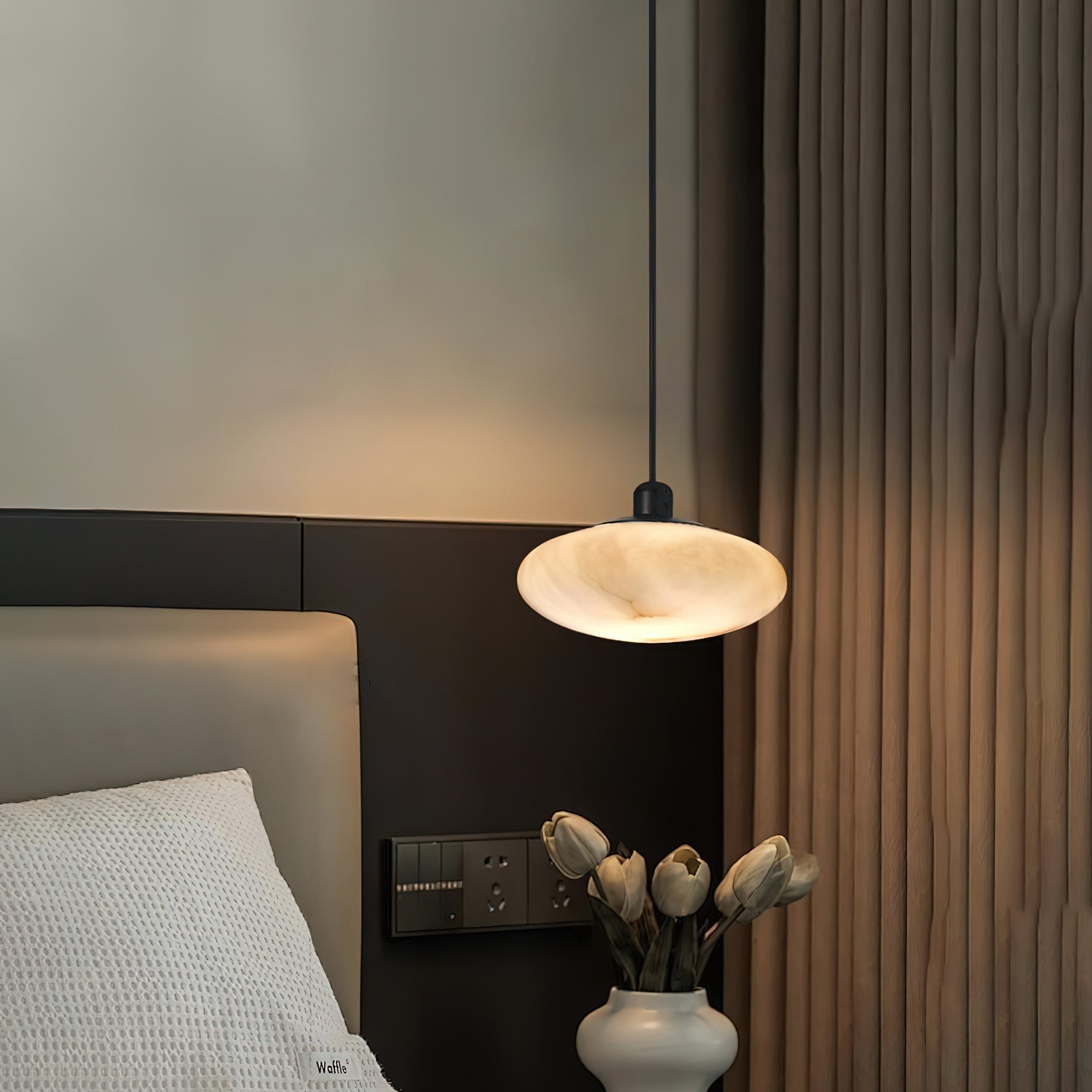 Cuthean Modern Minimalist Brass Alabaster Pendant Lamp - Letslighting