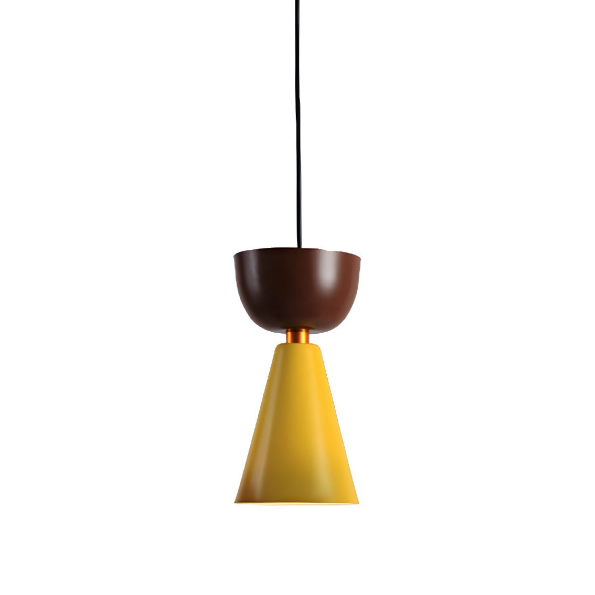 Valentina Moderne Kuppel-Art-Deco-Pendelleuchte, Schwarz/Gelb/Rosa/Grau