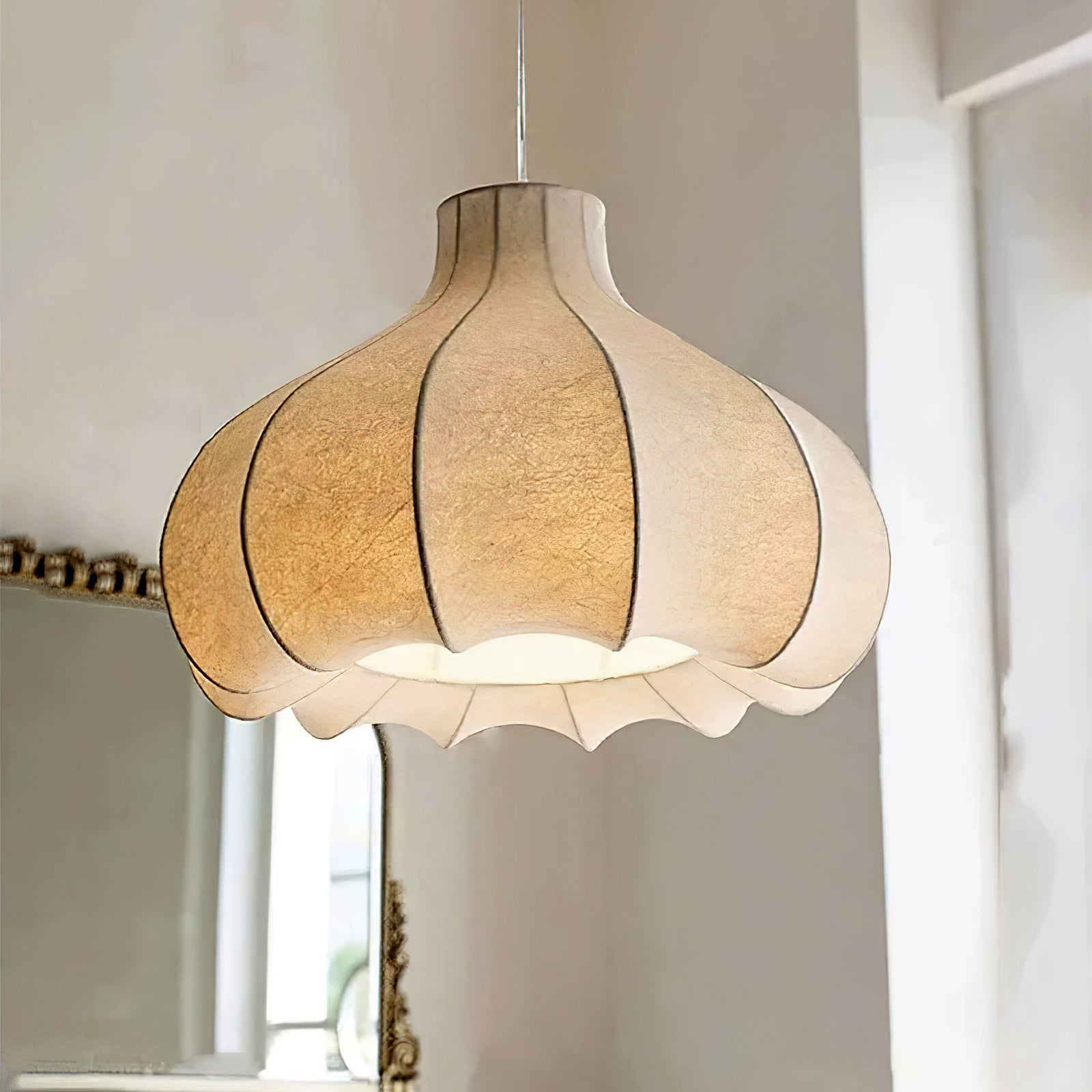 Zinnia Vintage Stoff Pendelleuchte Leuchte-Letslighting
