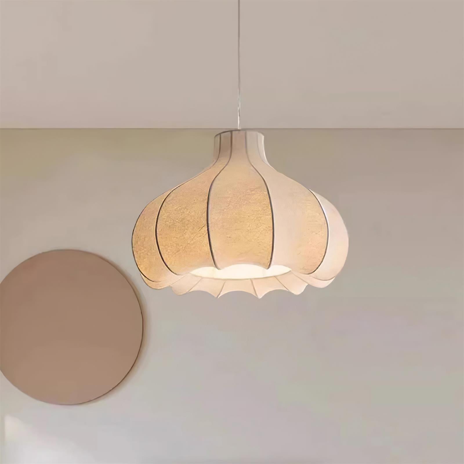 Zinnia Vintage Stoff Pendelleuchte Leuchte-Letslighting