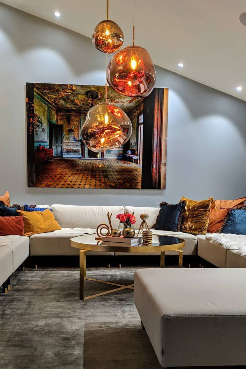 Solara Pendant Lamp Blown Glass Irregular Cluster Sculptural - Letslighting