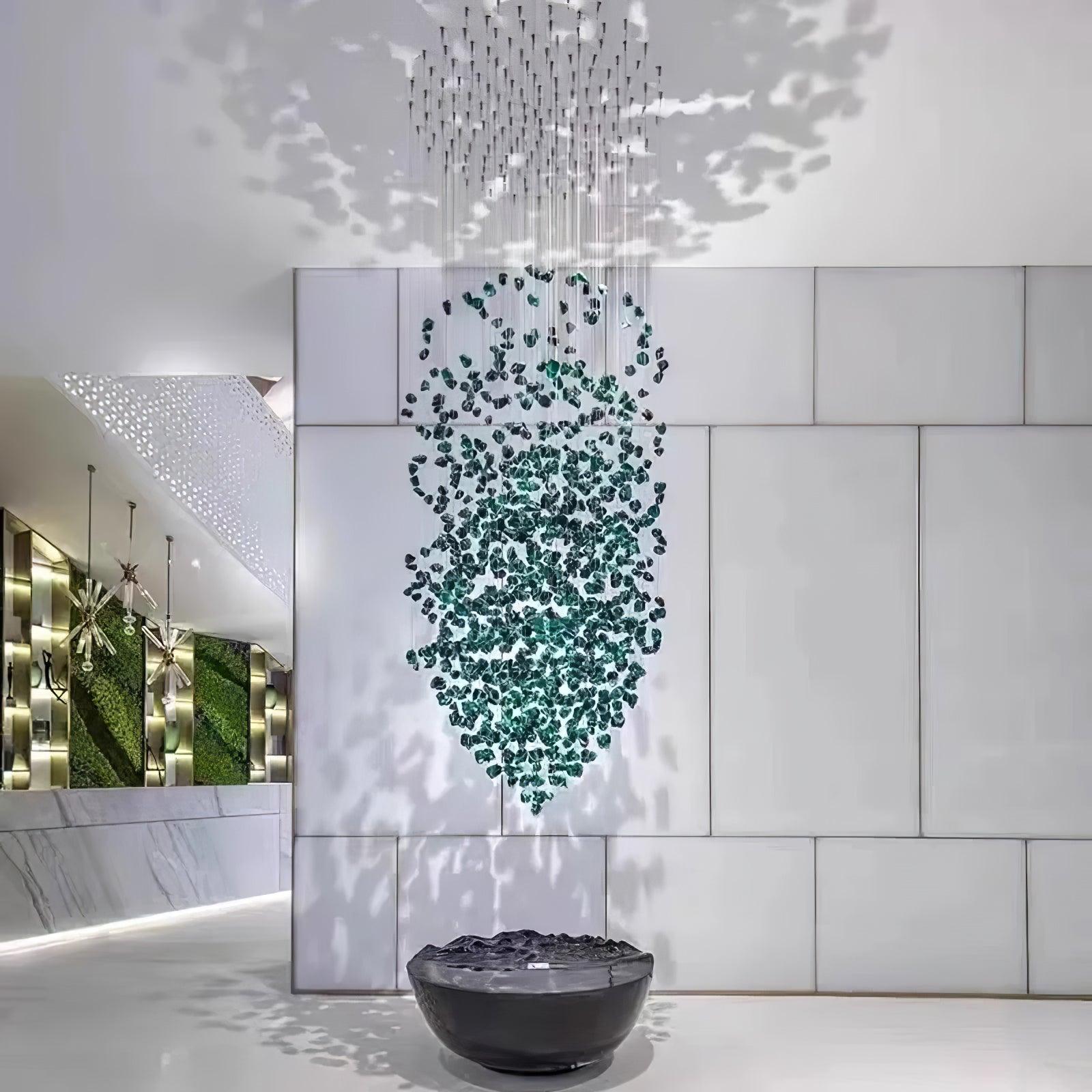 Veshaa Postmoderner Luxus-Kronleuchter aus Stein und Kristall-Letslighting