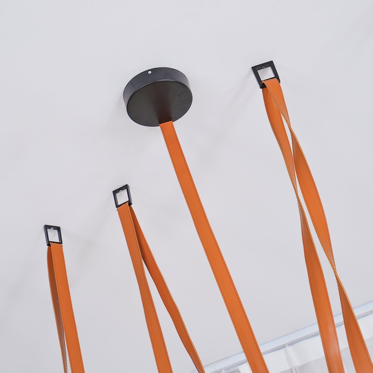 Lustra Pendelleuchte Lederriemen Glas-Letslighting