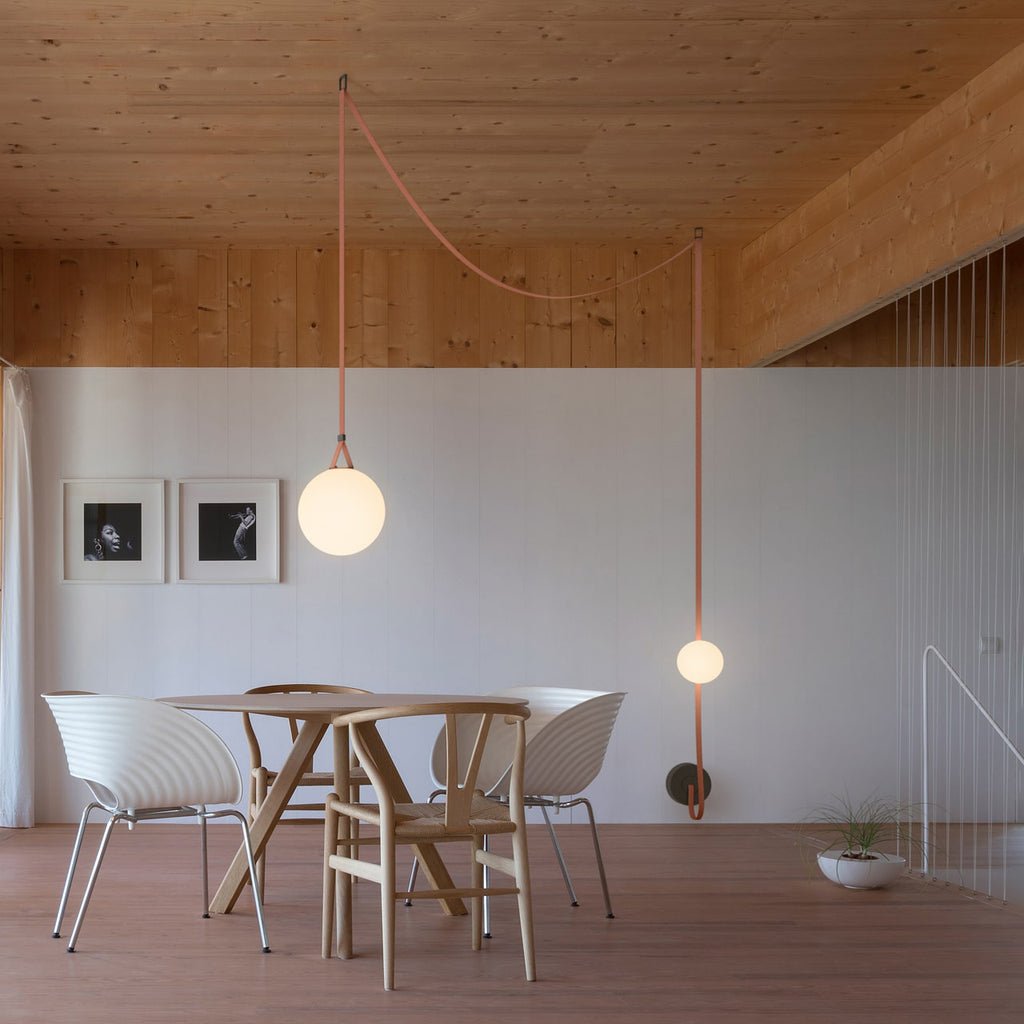 Lustra Pendelleuchte Lederriemen Glas-Letslighting