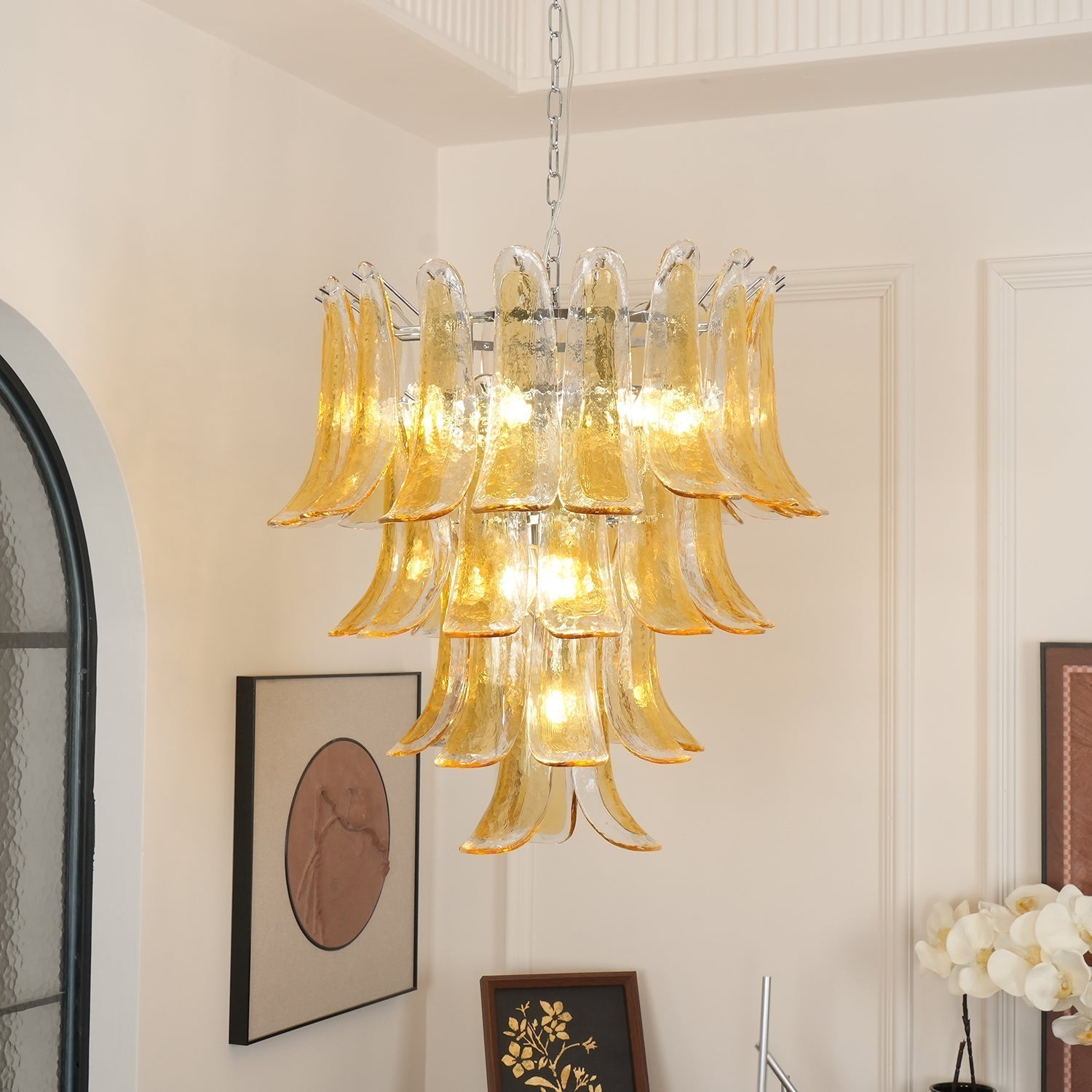 Orshaan Postmodern Luxury Metal Glass Chandelier - Letslighting