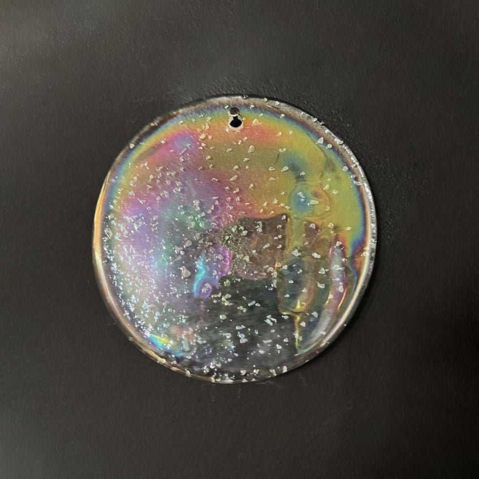 Aurora Chandelier Iridescent Murano Glass Disc - Neutralighting