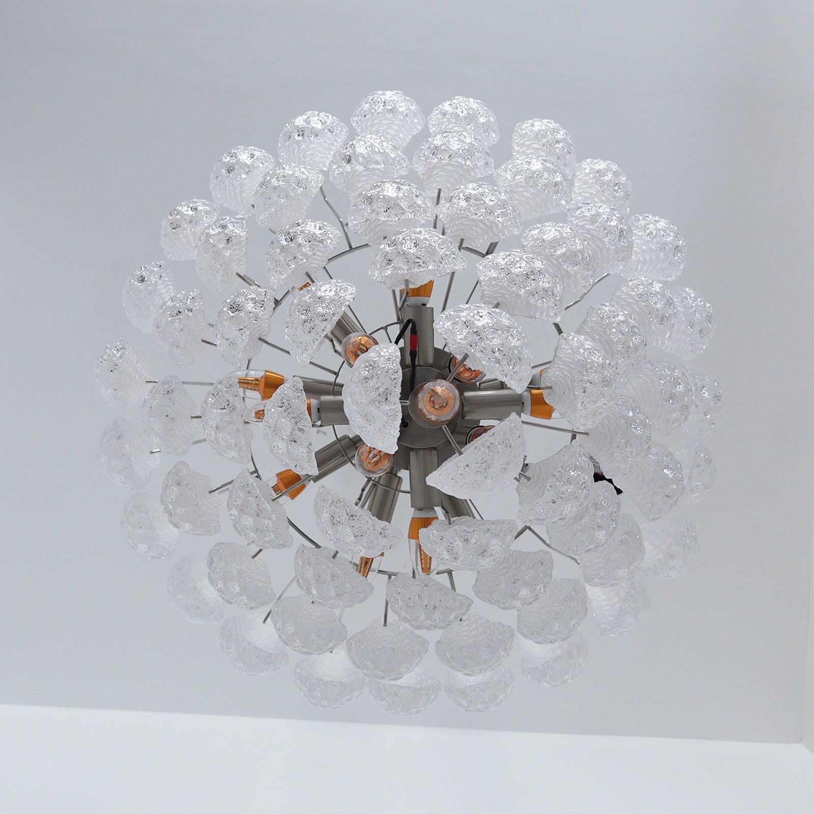 Aurora Chandelier Clear Murano Glass Dewdrop Layered - Neutralighting