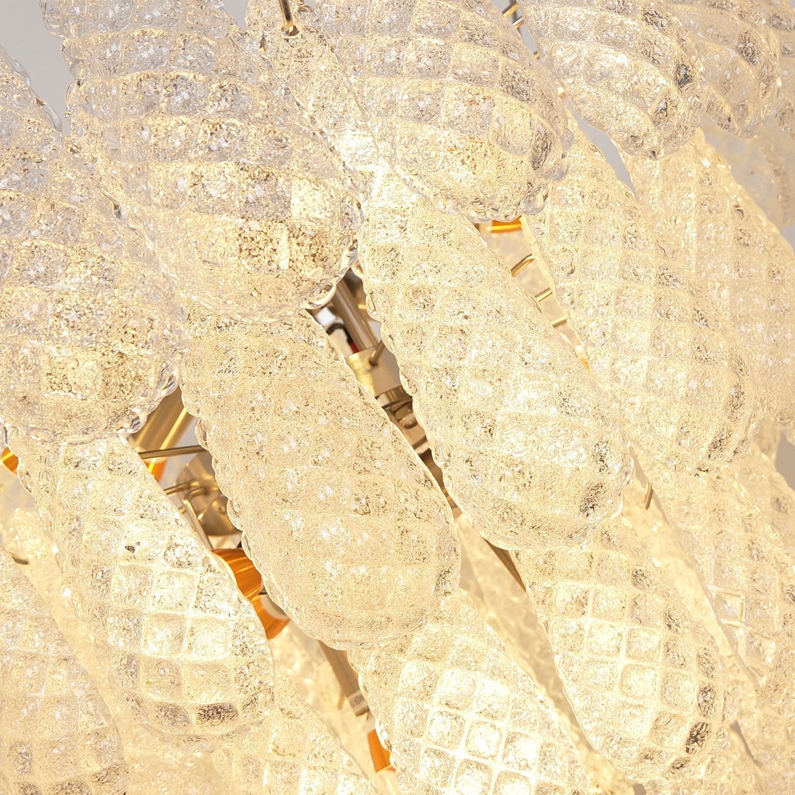 Aurora Chandelier Clear Murano Glass Dewdrop Layered - Neutralighting
