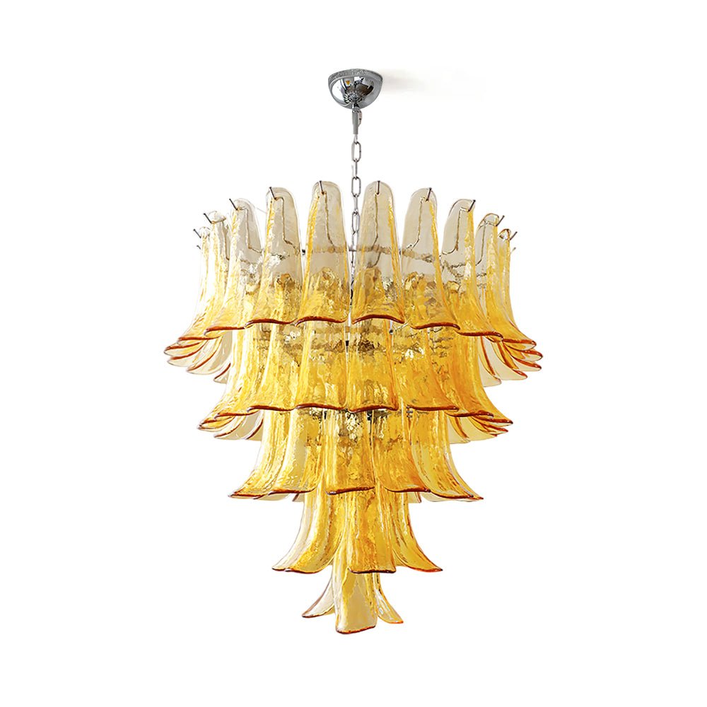 Aurora Chandelier Murano Glass Petals Vintage - Blowlighting