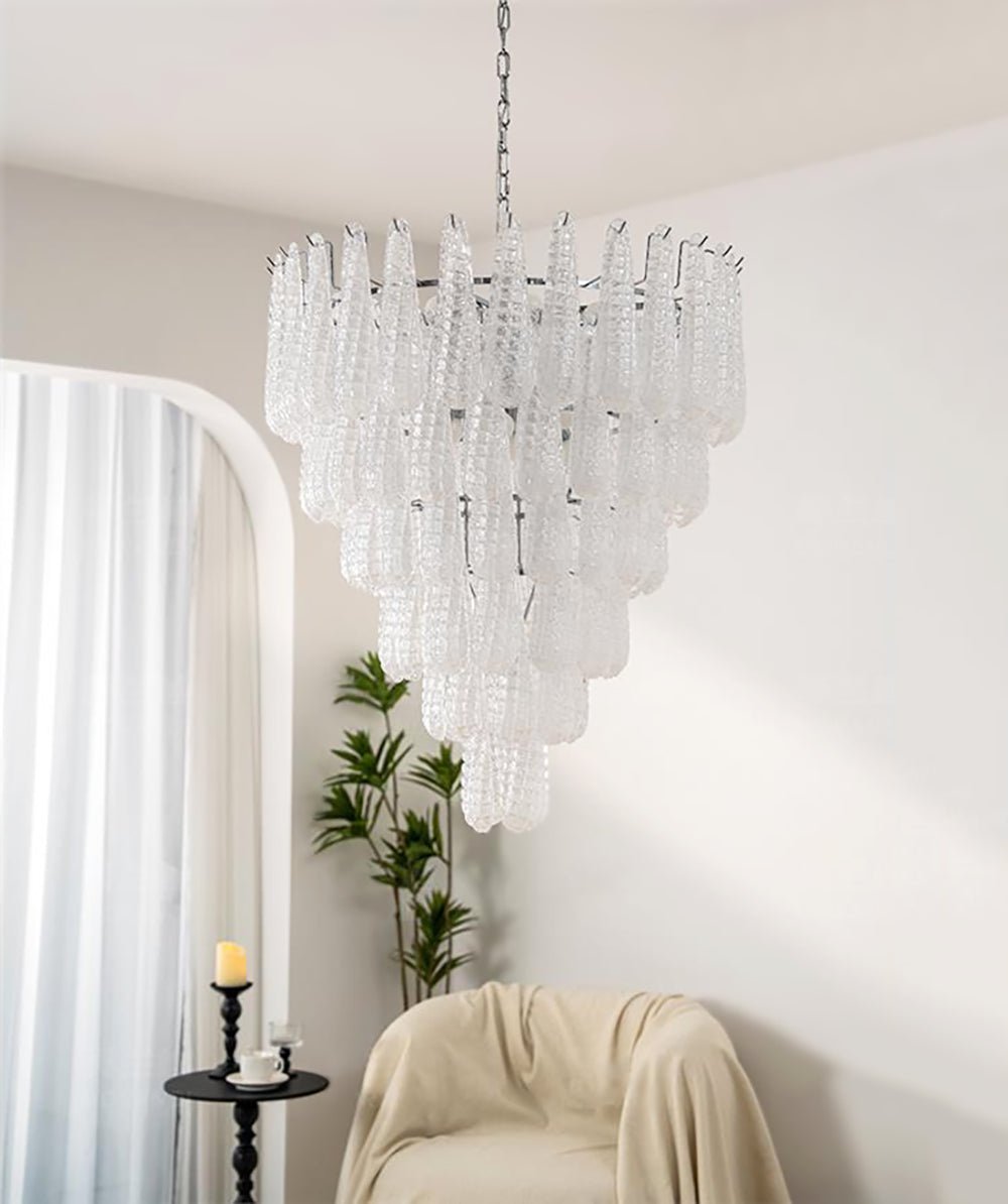Aurora Chandelier Pinecone Murano Glass Textured Luxury - Neutralighting