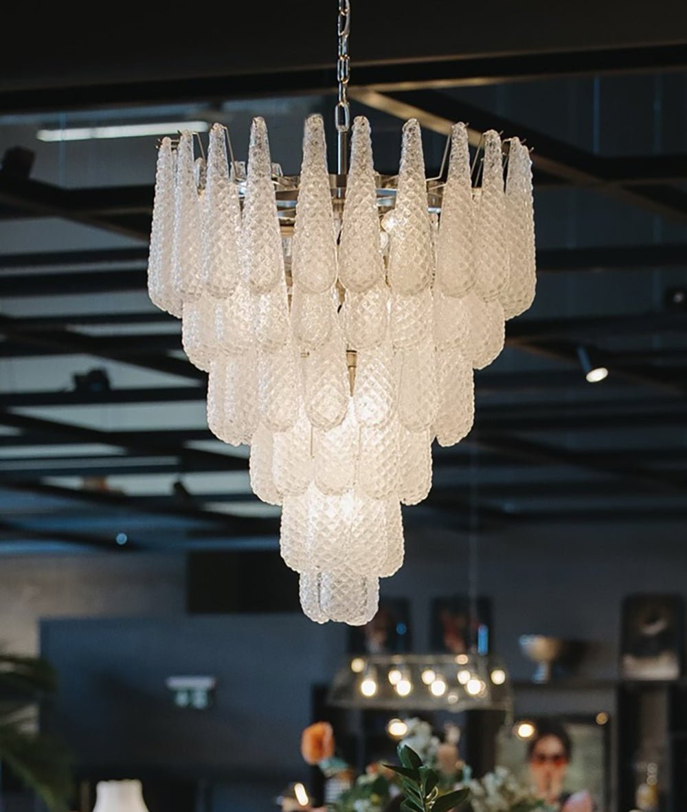 Aurora Chandelier Pinecone Murano Glass Textured Luxury - Neutralighting