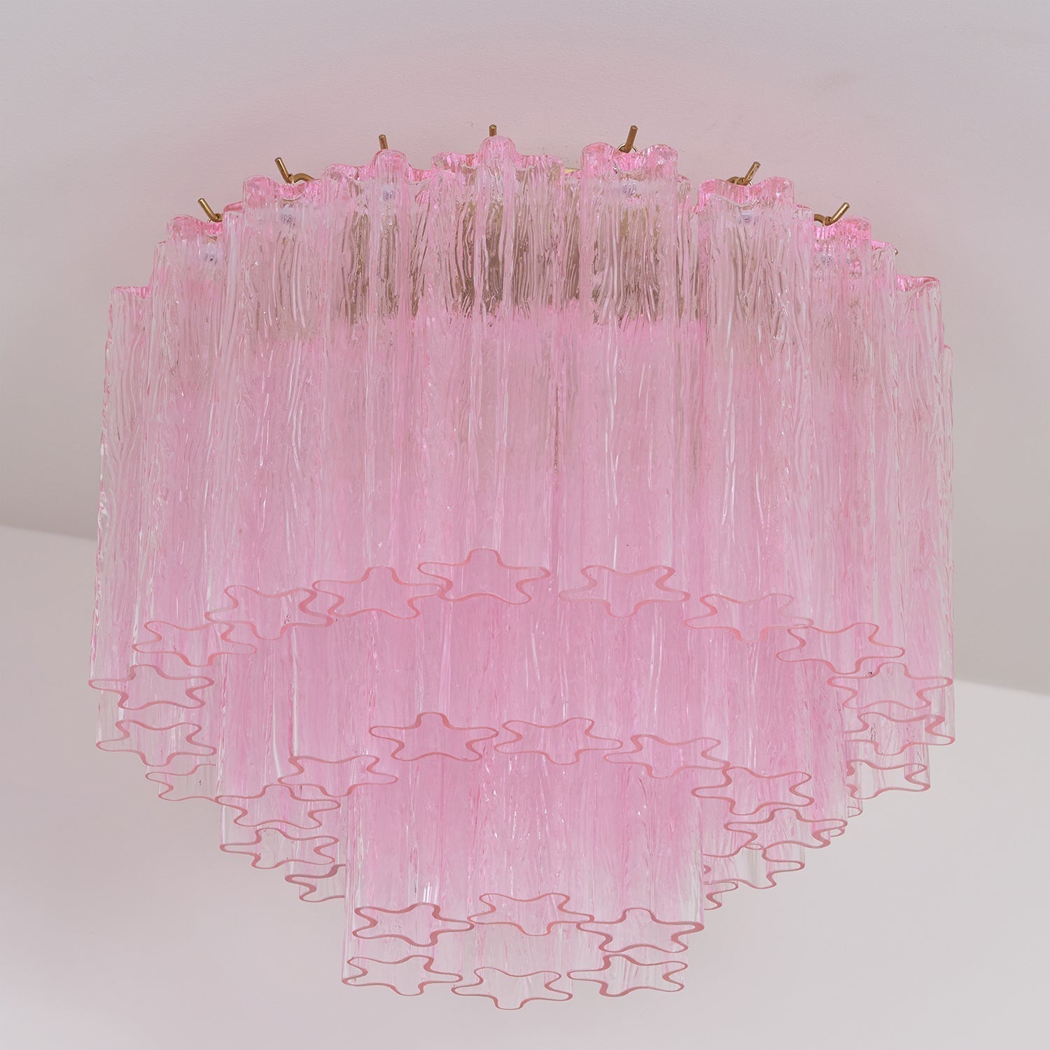 Aurora Ceiling Lamp Murano Pink Glass Vintage - Blowlighting