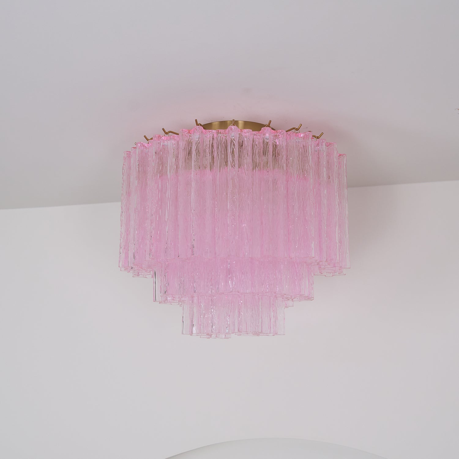 Aurora Ceiling Lamp Murano Pink Glass Vintage - Blowlighting