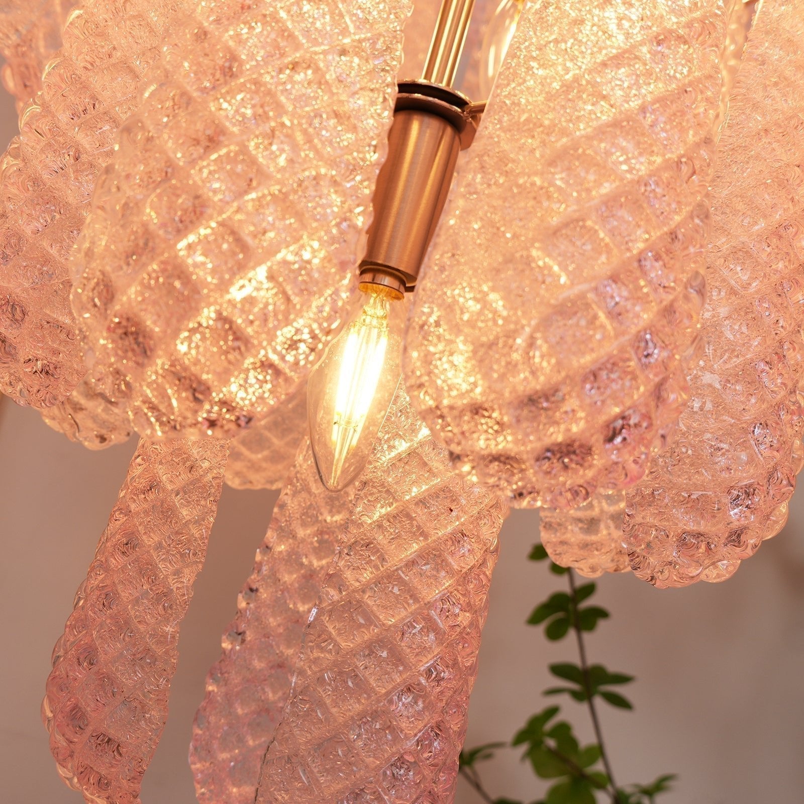 Aurora Chandelier Pink Dewdrop Cascading Romantic - Neutralighting