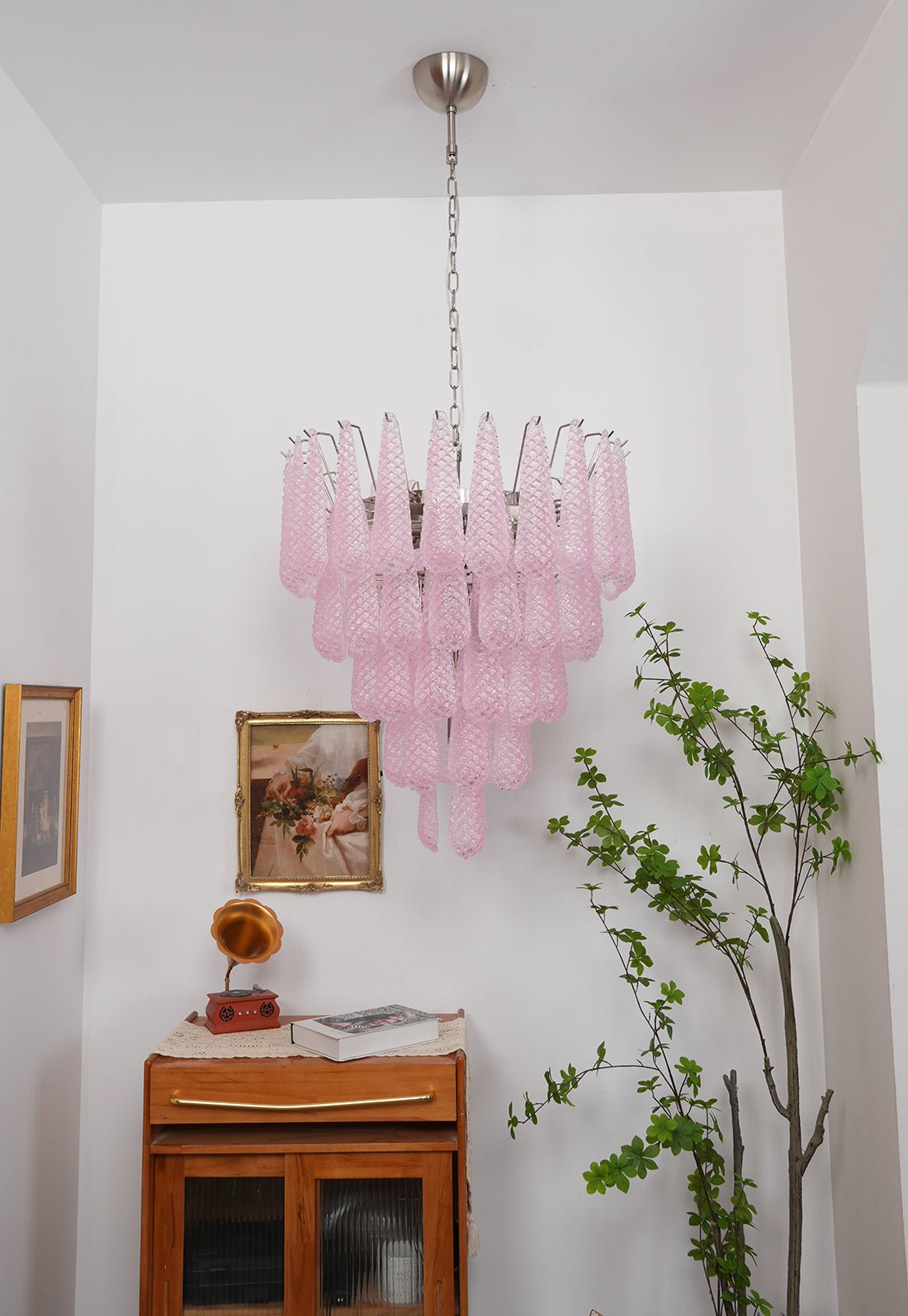 Aurora Chandelier Pink Dewdrop Cascading Romantic - Neutralighting