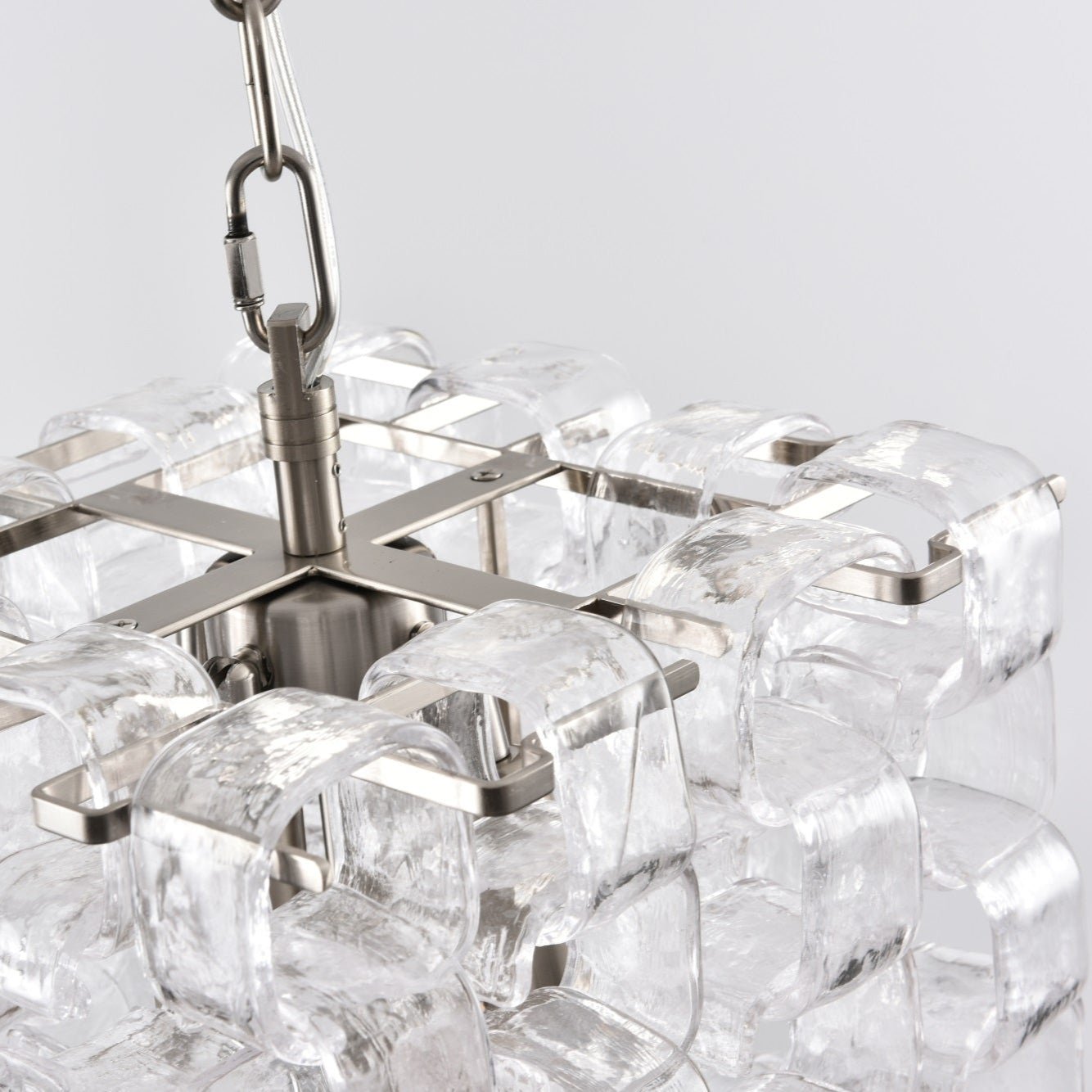 Aurora Chandelier Murano Glass Interlocking Geometric - Blowlighting