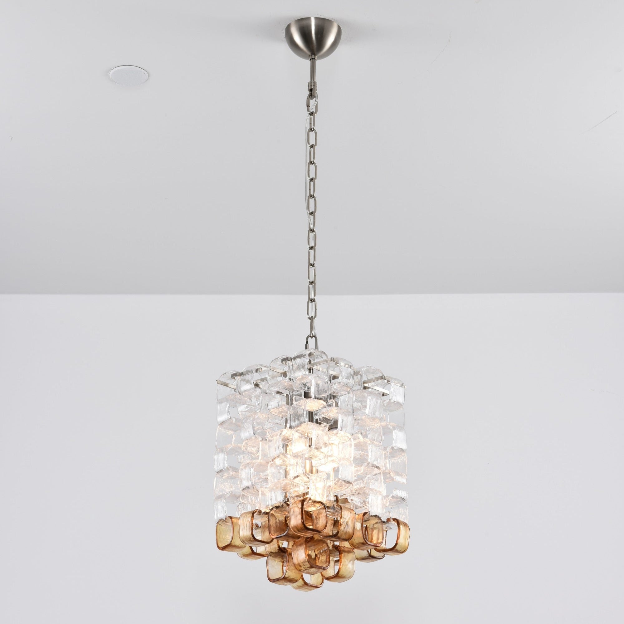 Aurora Chandelier Murano Glass Interlocking Geometric - Blowlighting