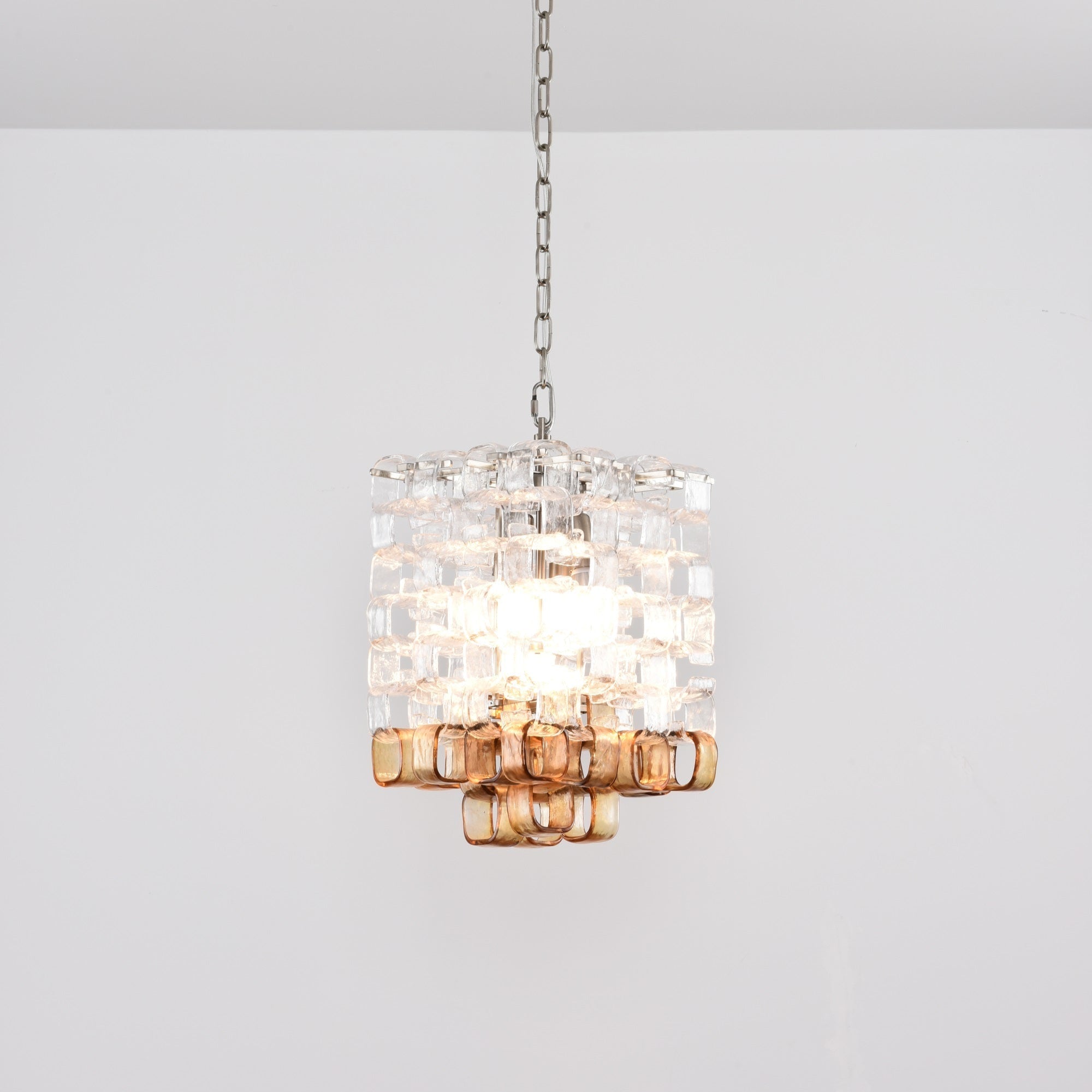 Aurora Chandelier Murano Glass Interlocking Geometric - Blowlighting