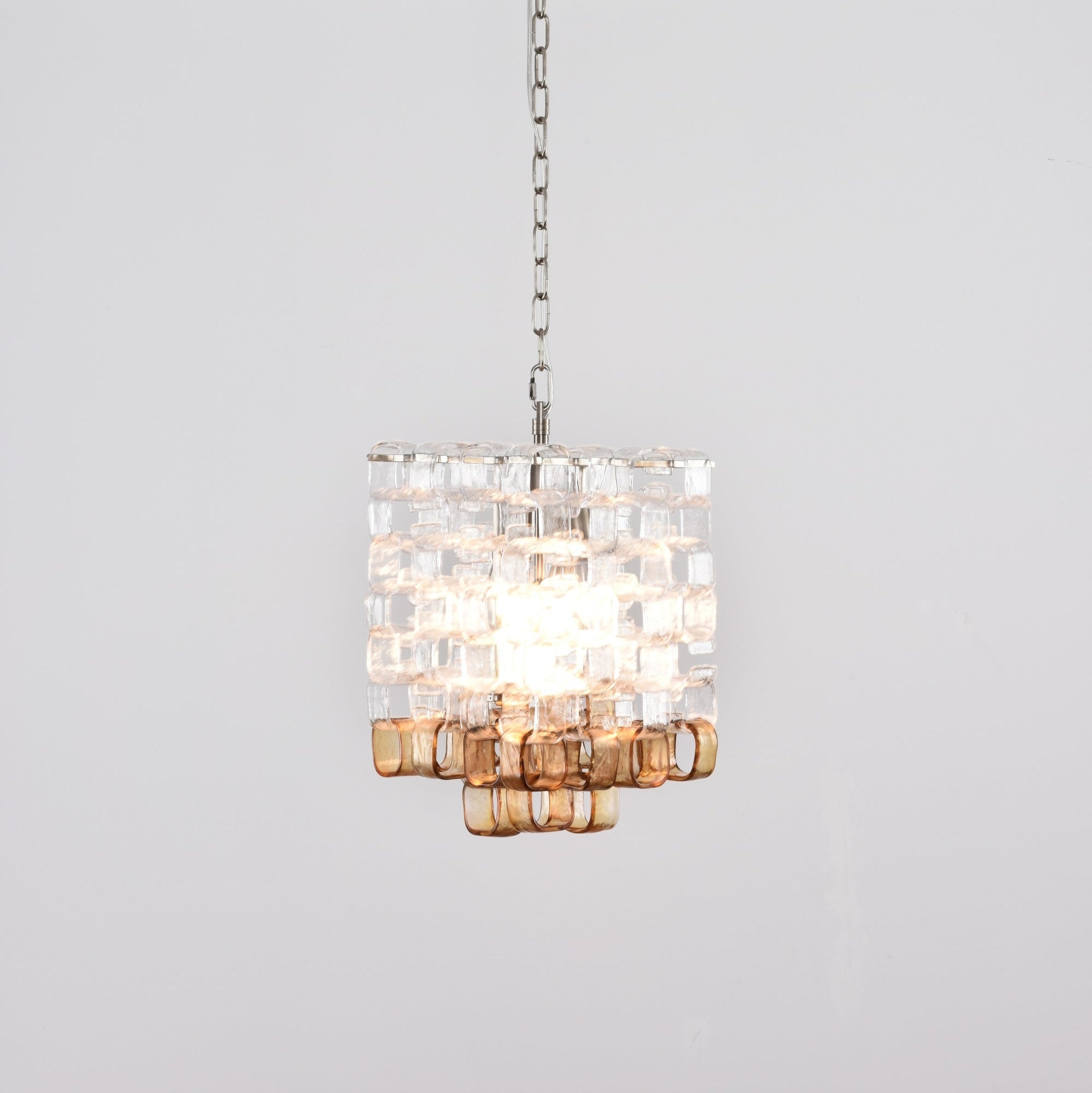 Aurora Chandelier Murano Glass Interlocking Geometric - Blowlighting
