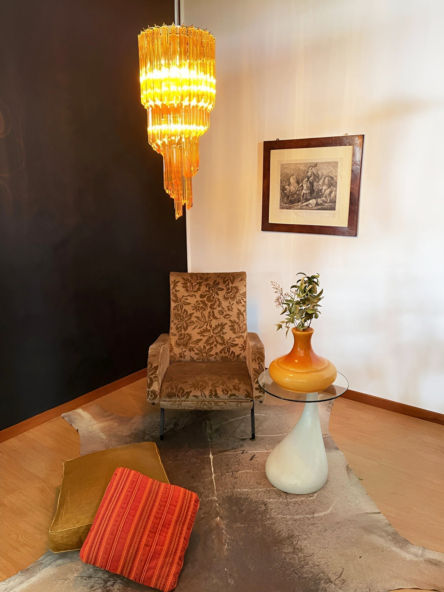 Aurora Chandelier Spiral Pink Prism Tiered - Neutralighting