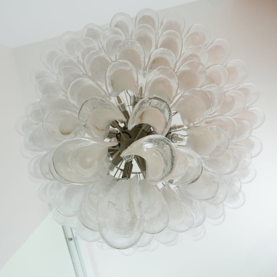 Aurora Chandelier Murano Glass Petals Vintage - Blowlighting