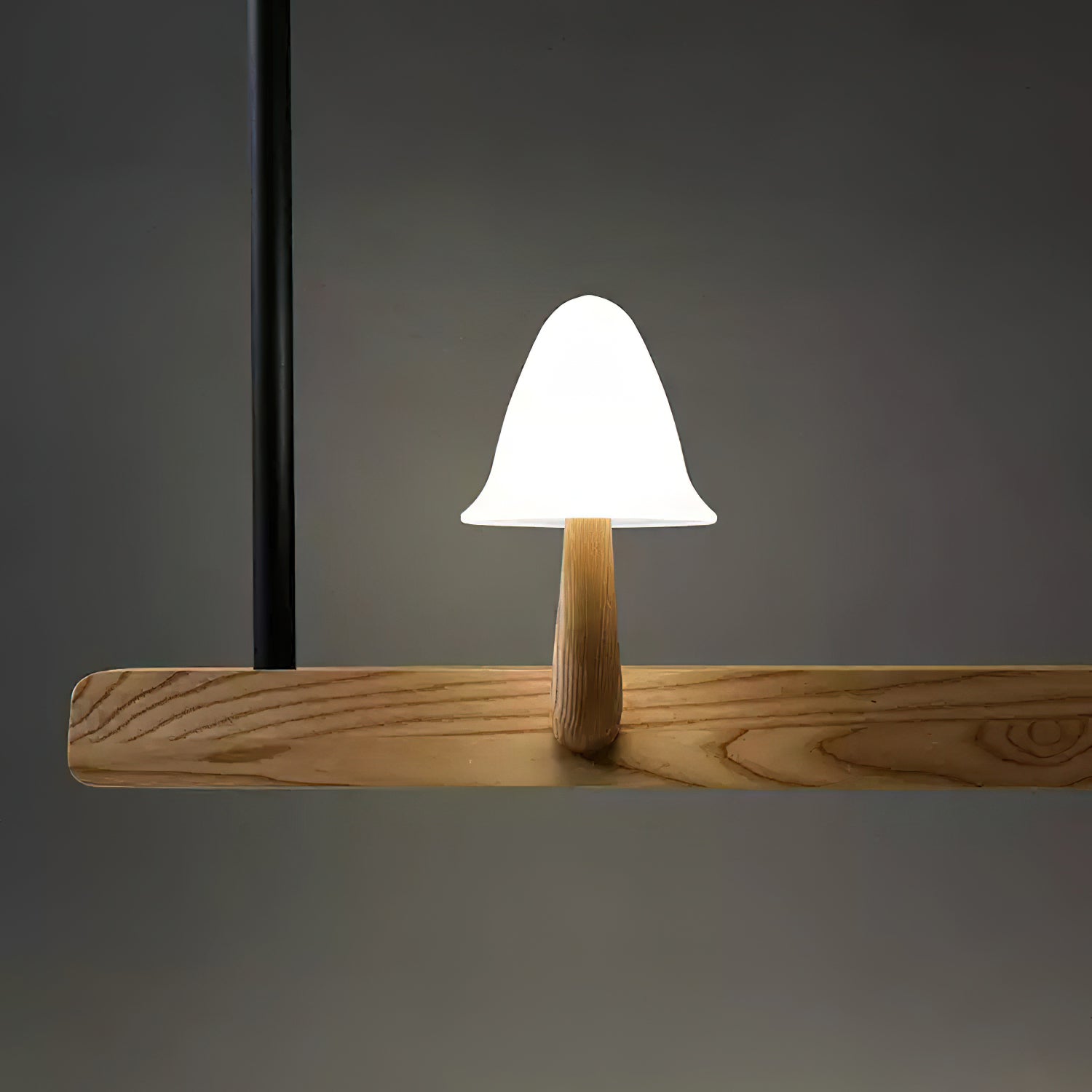 Lustra Kronleuchter Pilz Holz Minimalistisch Modern-Letslighting