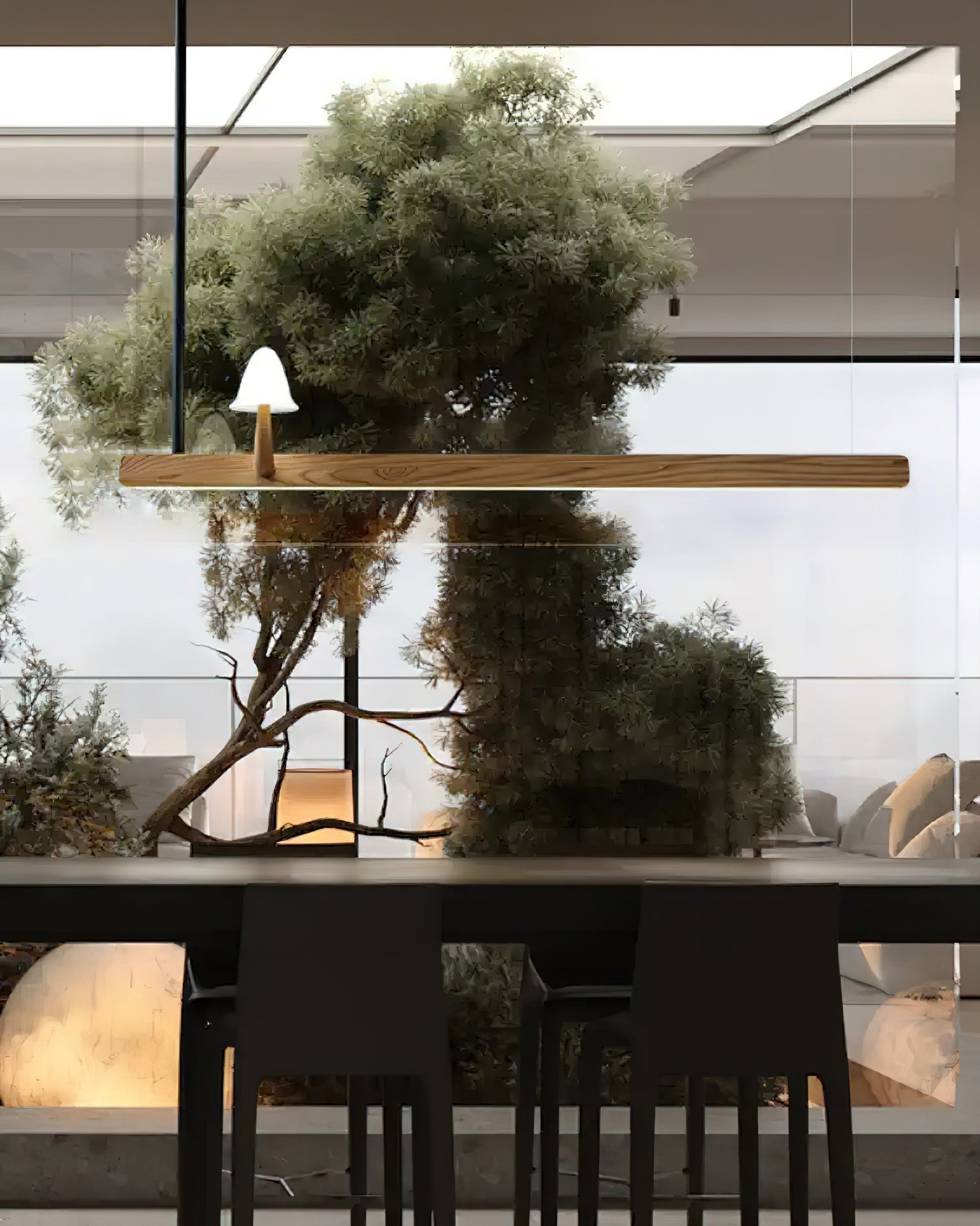 Lustra Kronleuchter Pilz Holz Minimalistisch Modern-Letslighting