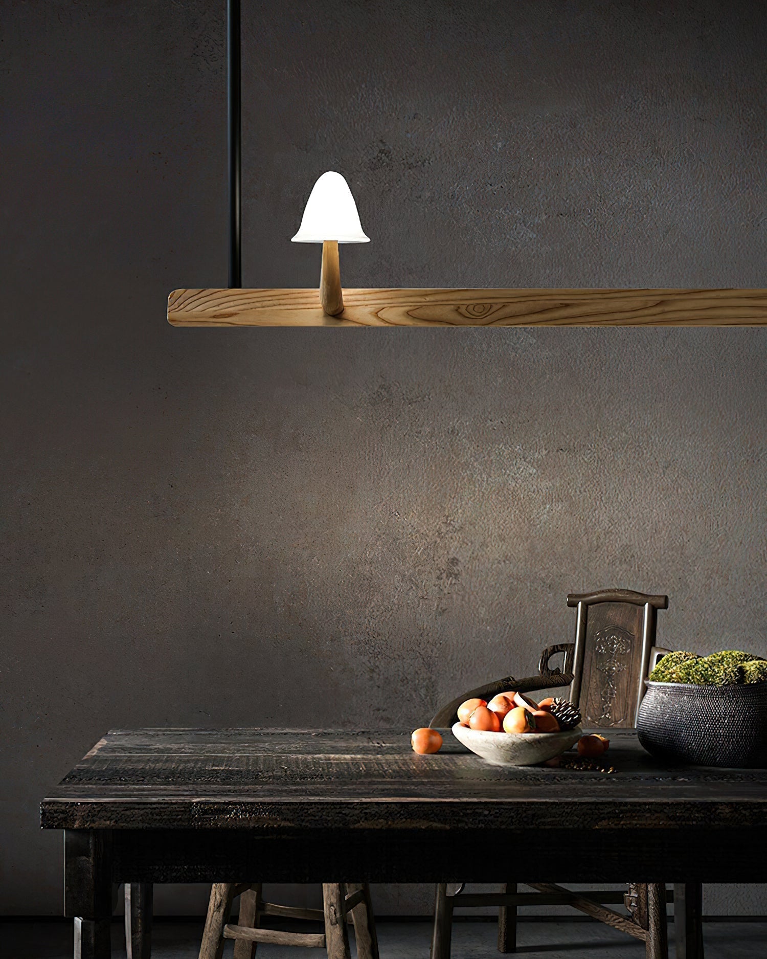 Lustra Kronleuchter Pilz Holz Minimalistisch Modern-Letslighting