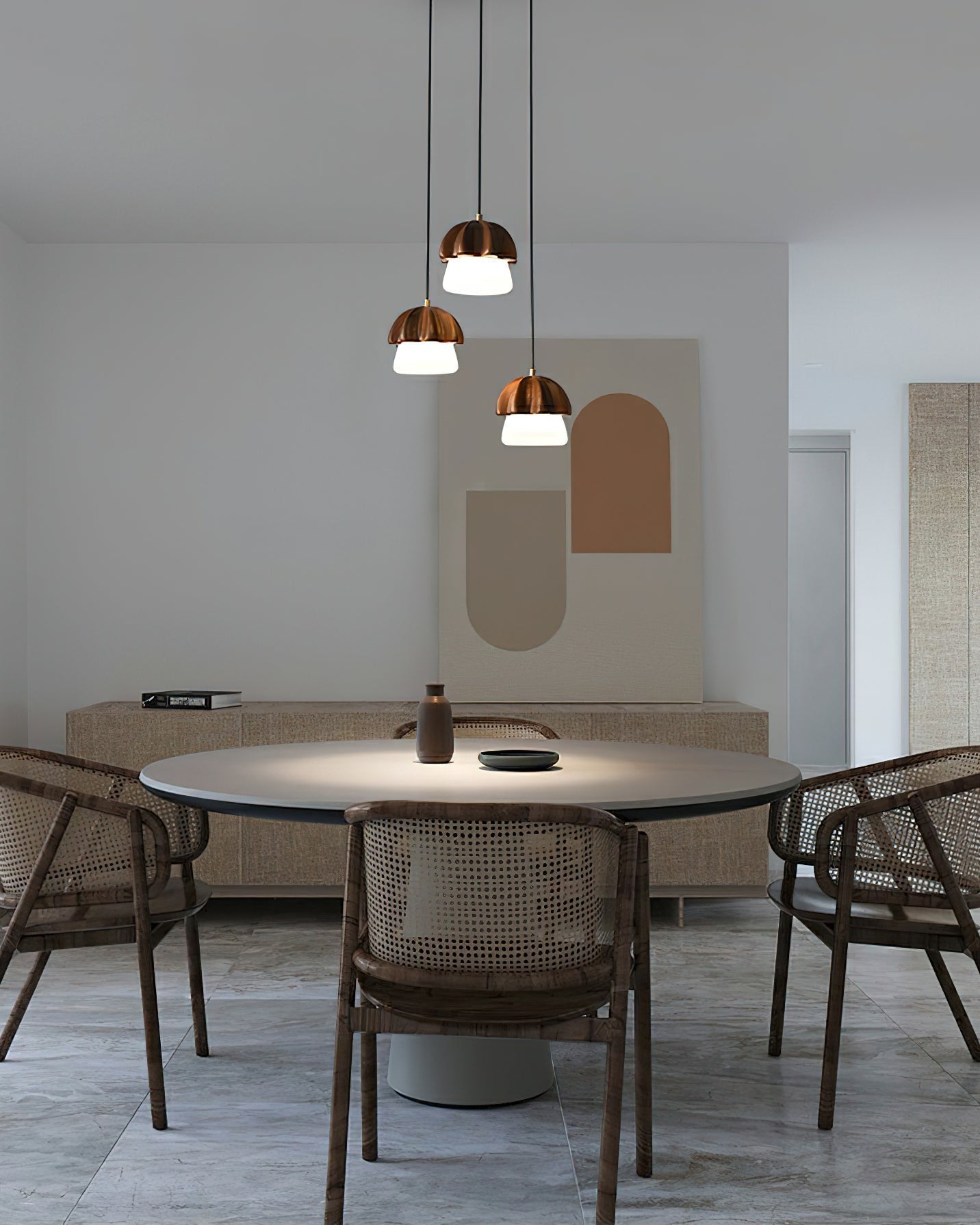 Lustra Pendelleuchte Pilz Cluster Holz Glas-Letslighting