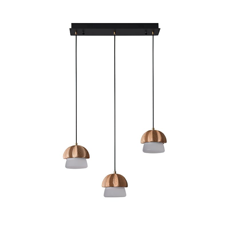 Lustra Pendelleuchte Pilz Cluster Holz Glas-Letslighting