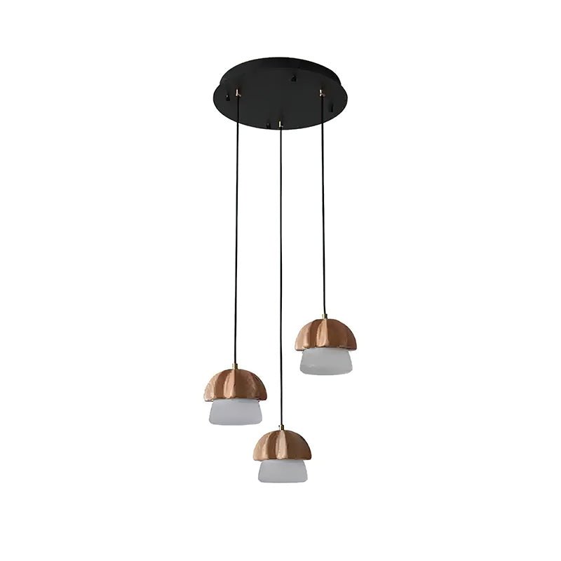 Lustra Pendelleuchte Pilz Cluster Holz Glas-Letslighting