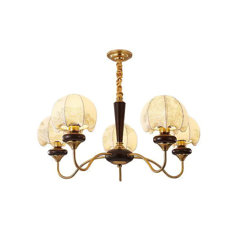 Orchid Vintage Stoff-Kronleuchter-Letslighting