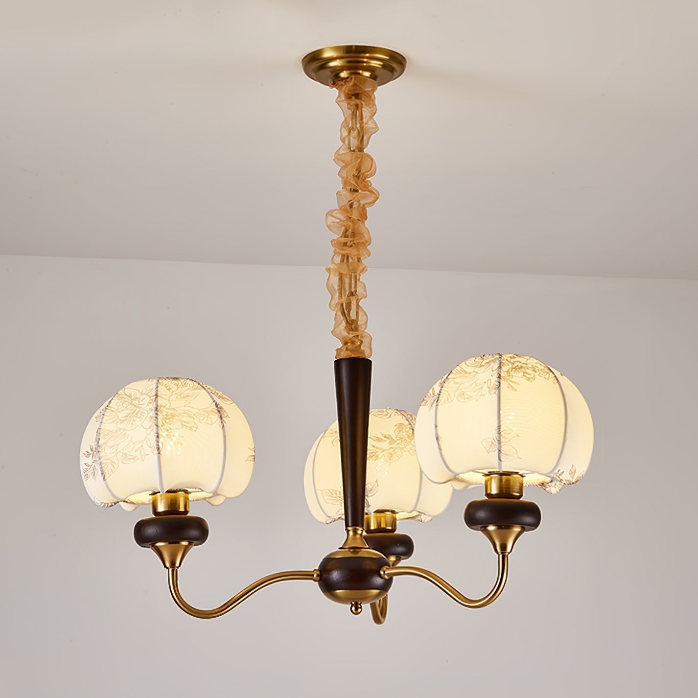 Orchid Vintage Stoff-Kronleuchter-Letslighting