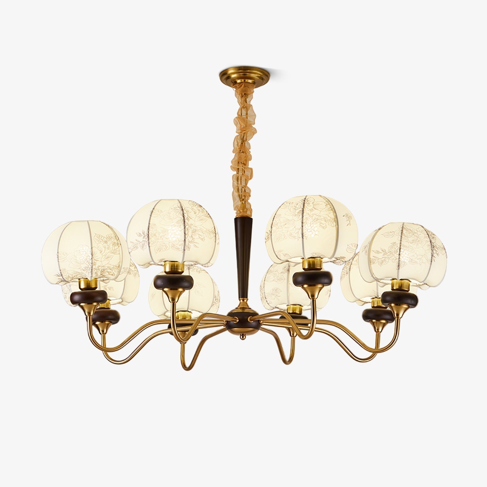 Orchid Vintage Stoff-Kronleuchter-Letslighting