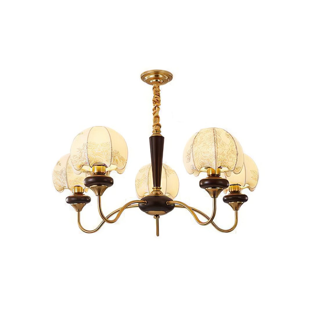 Orchid Vintage Stoff-Kronleuchter-Letslighting