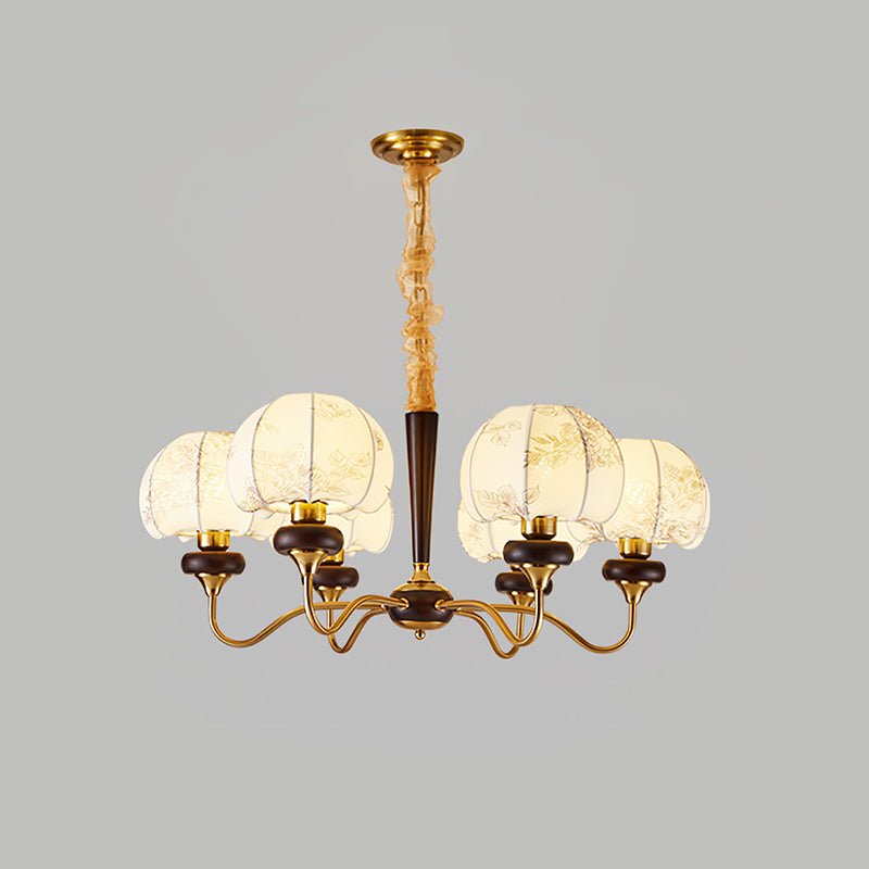 Orchid Vintage Stoff-Kronleuchter-Letslighting