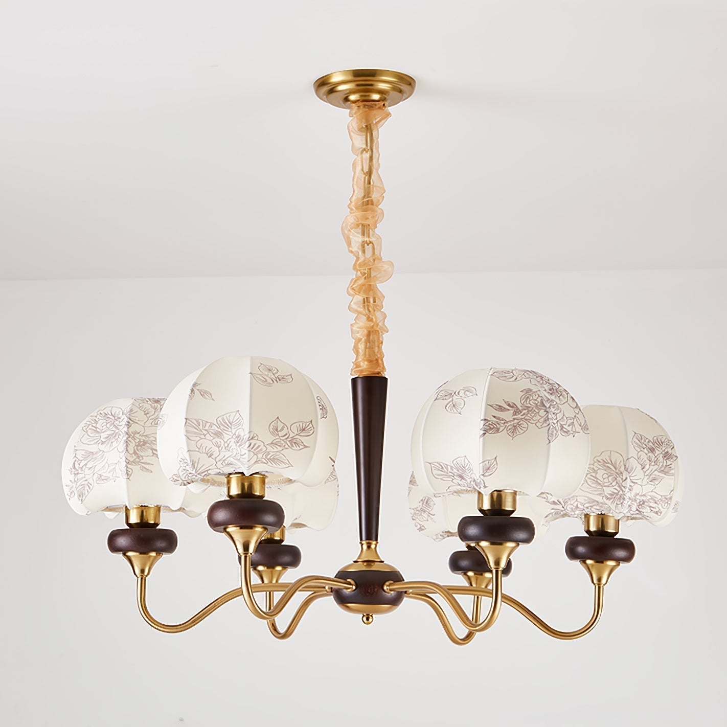 Orchid Vintage Stoff-Kronleuchter-Letslighting