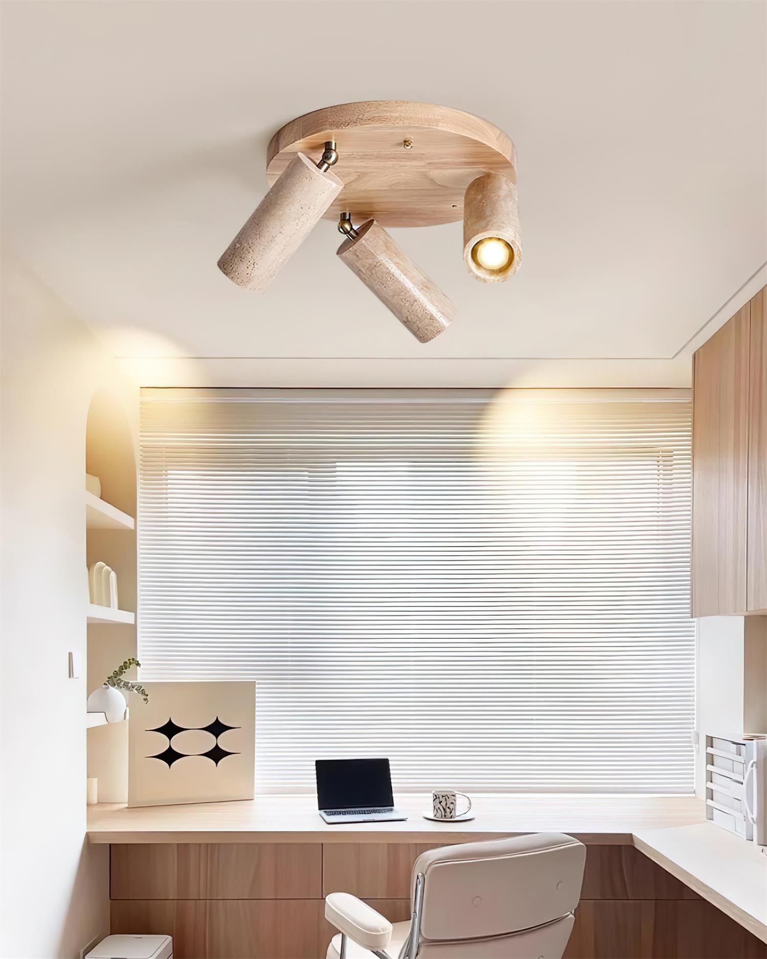 Ritta Travertine Ceiling Light 3-Head Spotlight - Letslighting