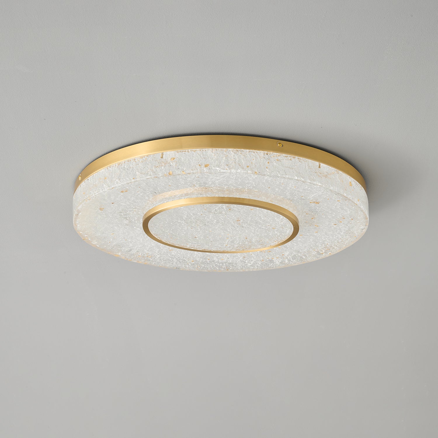 Lustra Deckenleuchte Mysterious Circle Messingharz-Letslighting