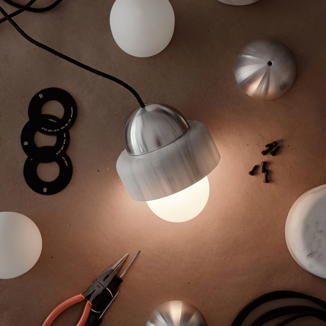 Elliren Marmor Glas Pendelleuchte-Letslighting