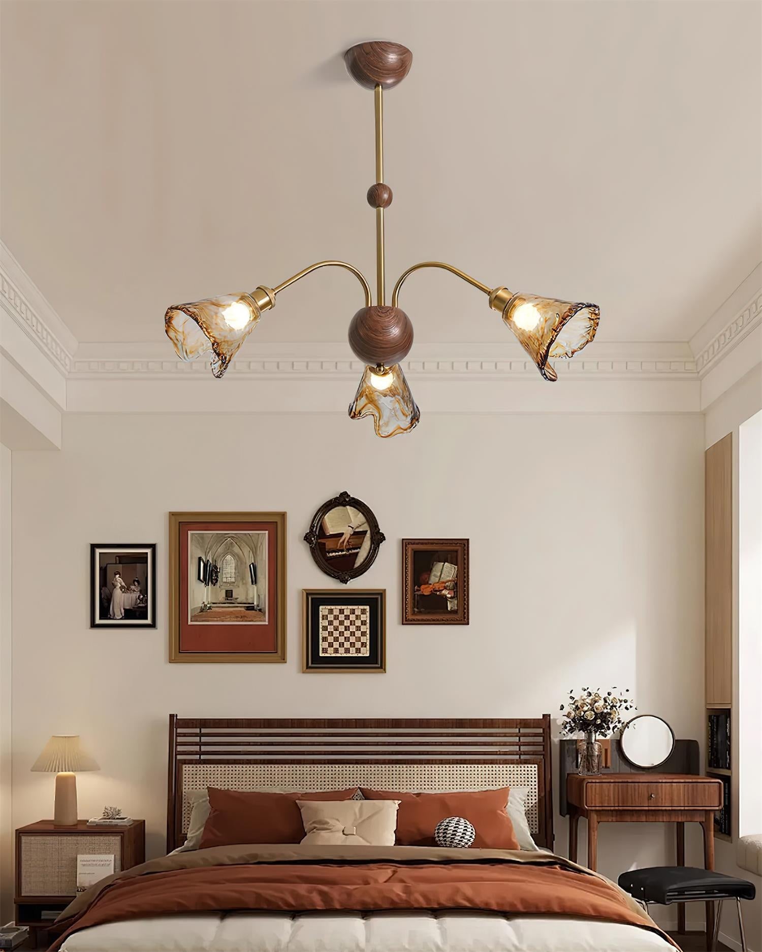 Beyona Amber Glass Chandelier - Letslighting