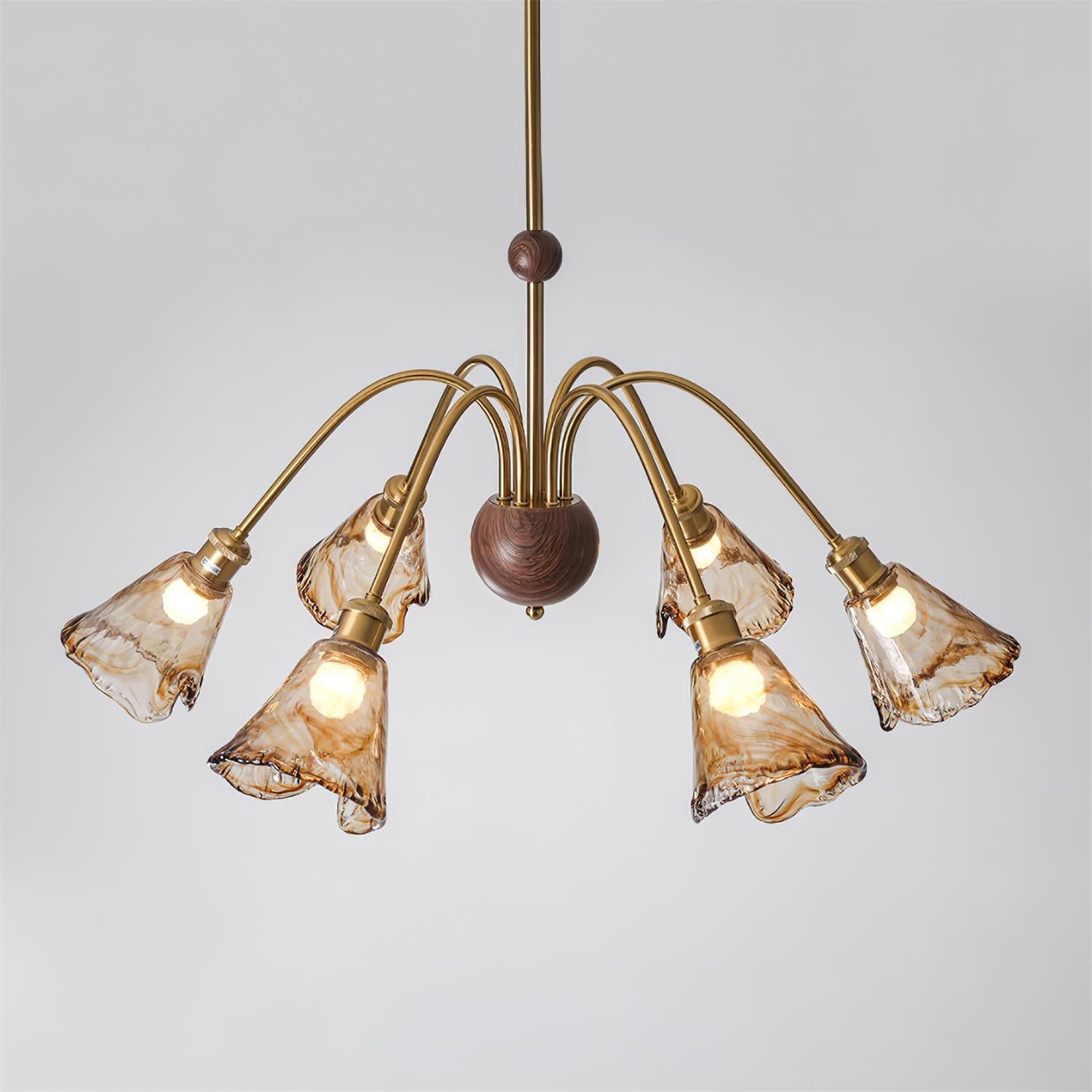 Beyona Amber Glass Chandelier - Letslighting