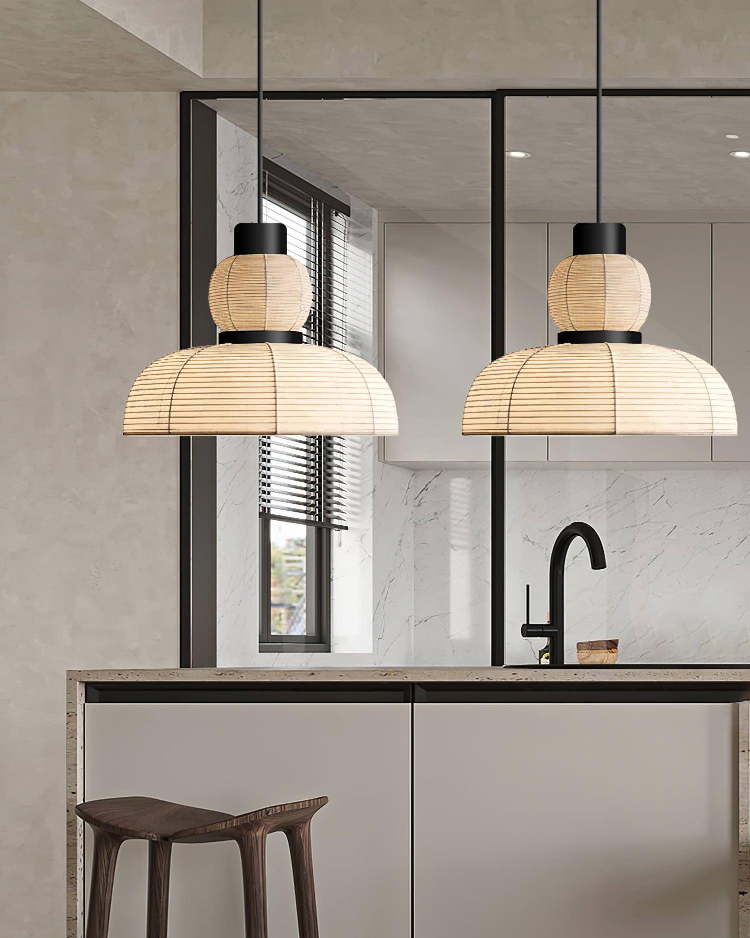 Pendelleuchte Weißer Stoffschirm Schwarzes Kabel Sanfter-Letslighting