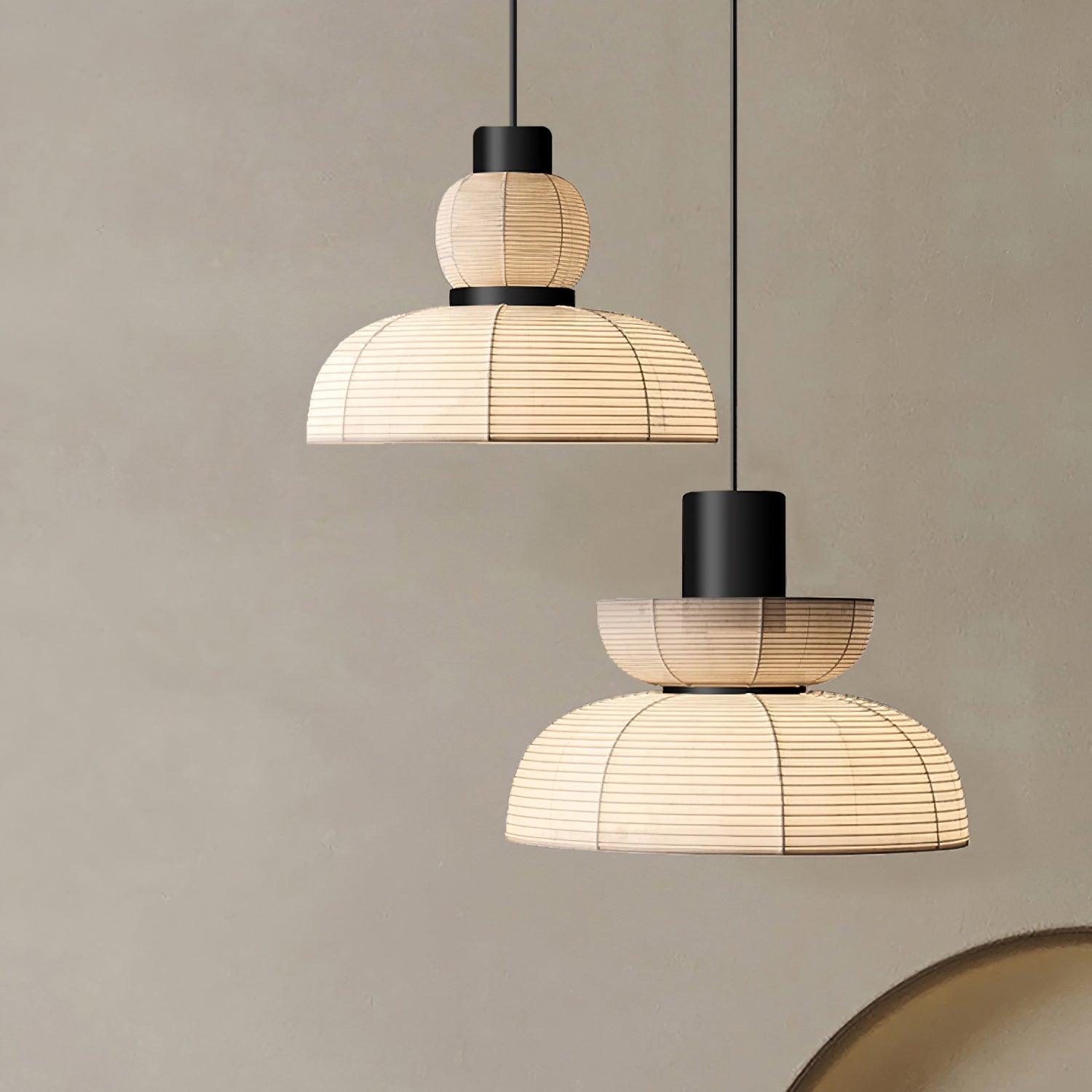 Pendelleuchte Weißer Stoffschirm Schwarzes Kabel Sanfter-Letslighting