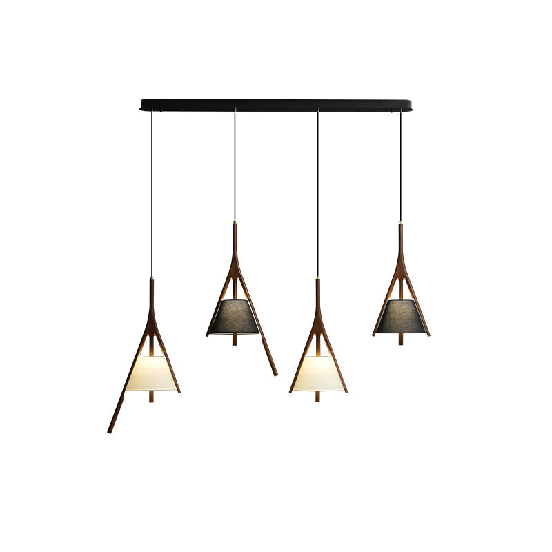 Zovenarae Dreieckige Pendelleuchte aus Holz-Letslighting