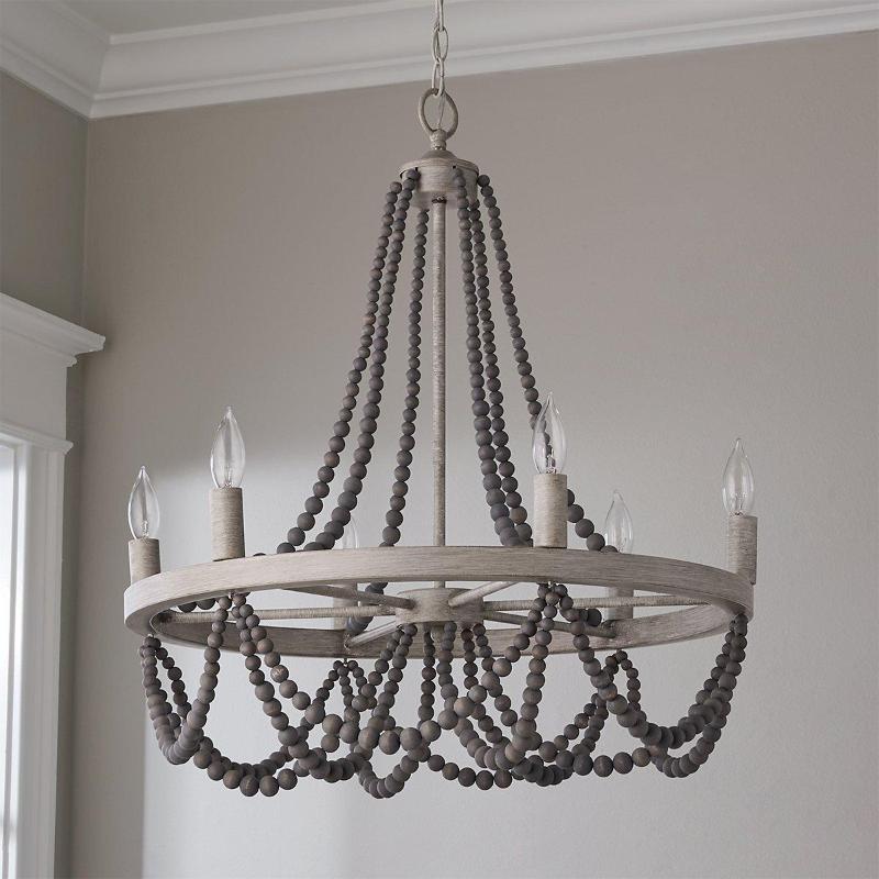 Alshaan Vintage Industrie Holz Kronleuchter-Letslighting