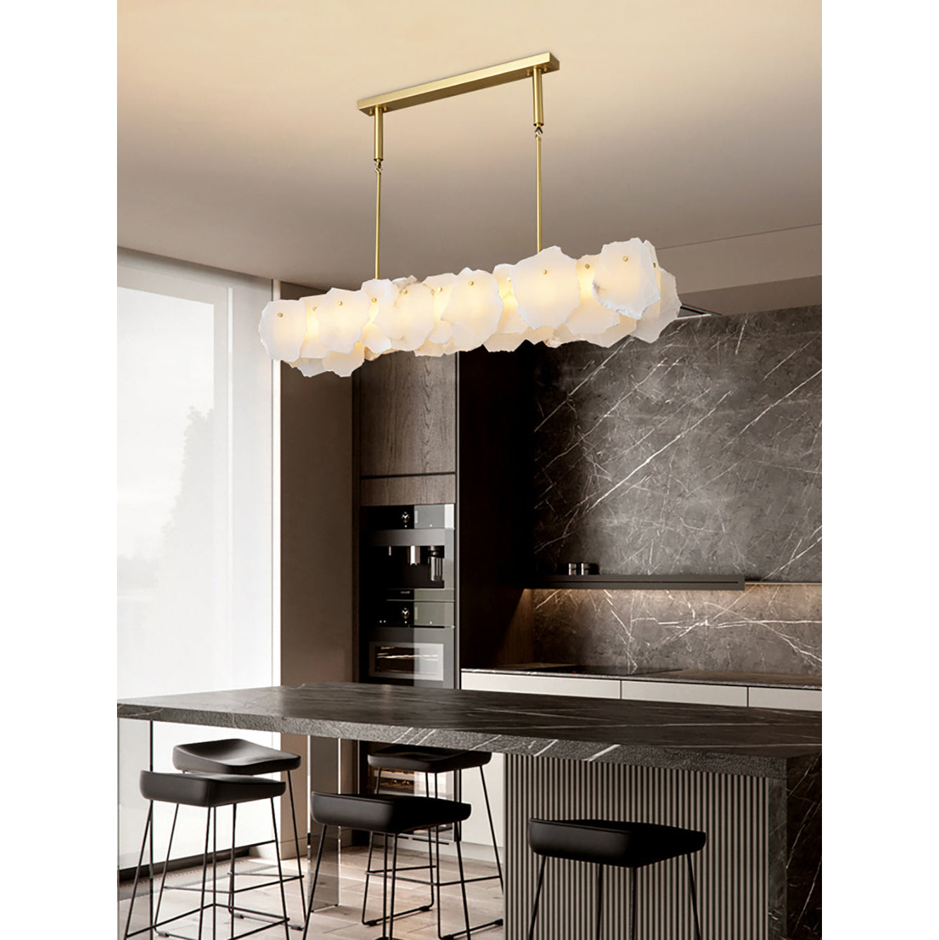 Catala Messing Alabaster Kronleuchter-Letslighting